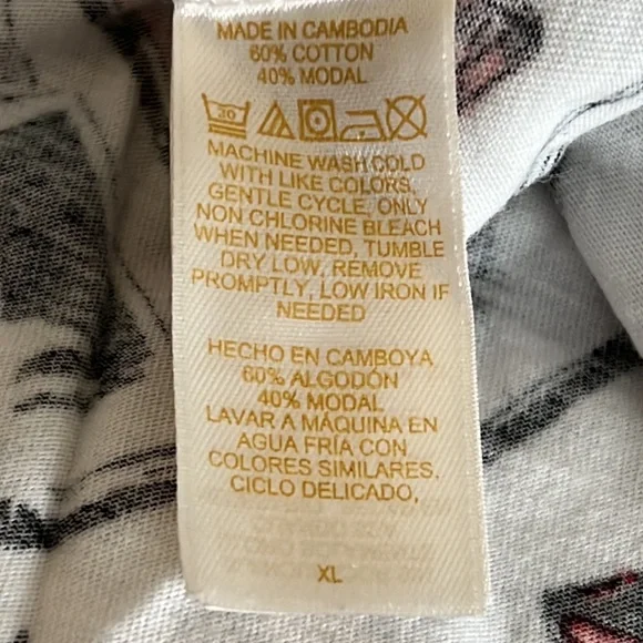 KATE SPADE makeup motif sleep shirt / Juniors Small (marked a XL) - Picture 4 of 4